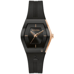 Relojes Bulova Mujer Latin Grammy. Silicona Negro 97L163