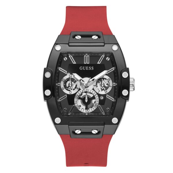Relojes Guess Hombre Phoenix. Silicona Rojo GW0203G4