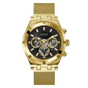 Relojes Guess Hombre CONTINENTAL. Acero Inoxidable Dorado GW0582G2