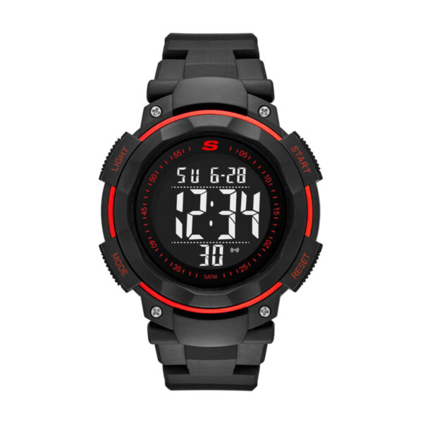 Reloj Skechers Hombre Ruhland. Silicona Negro SR1022