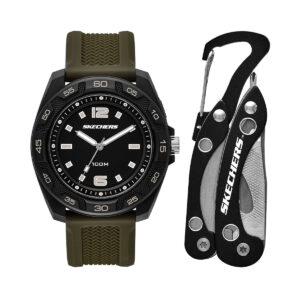 Relojes Skechers Hombre Sport Multi Tool Set. Silicona Verde SR8502